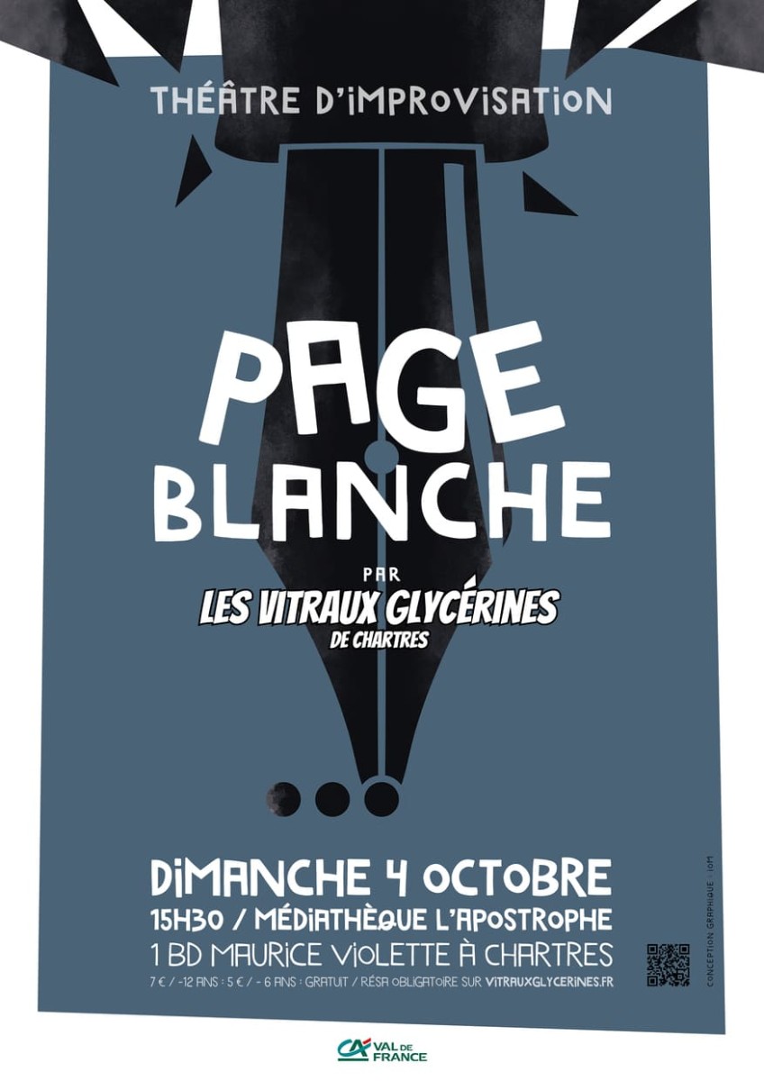 Page Blanche, Cabaret d'impro à la médiathèque de Chartres Dimanche 04 Octobre 2026 - 15h30 Chartres